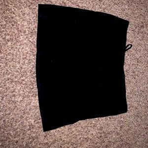 Black mini skirt